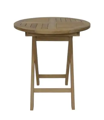  Product image 2 of the product “Round Table | 75 cm Height, Ø 70 cm | Teak Wood, Natural Finish ”